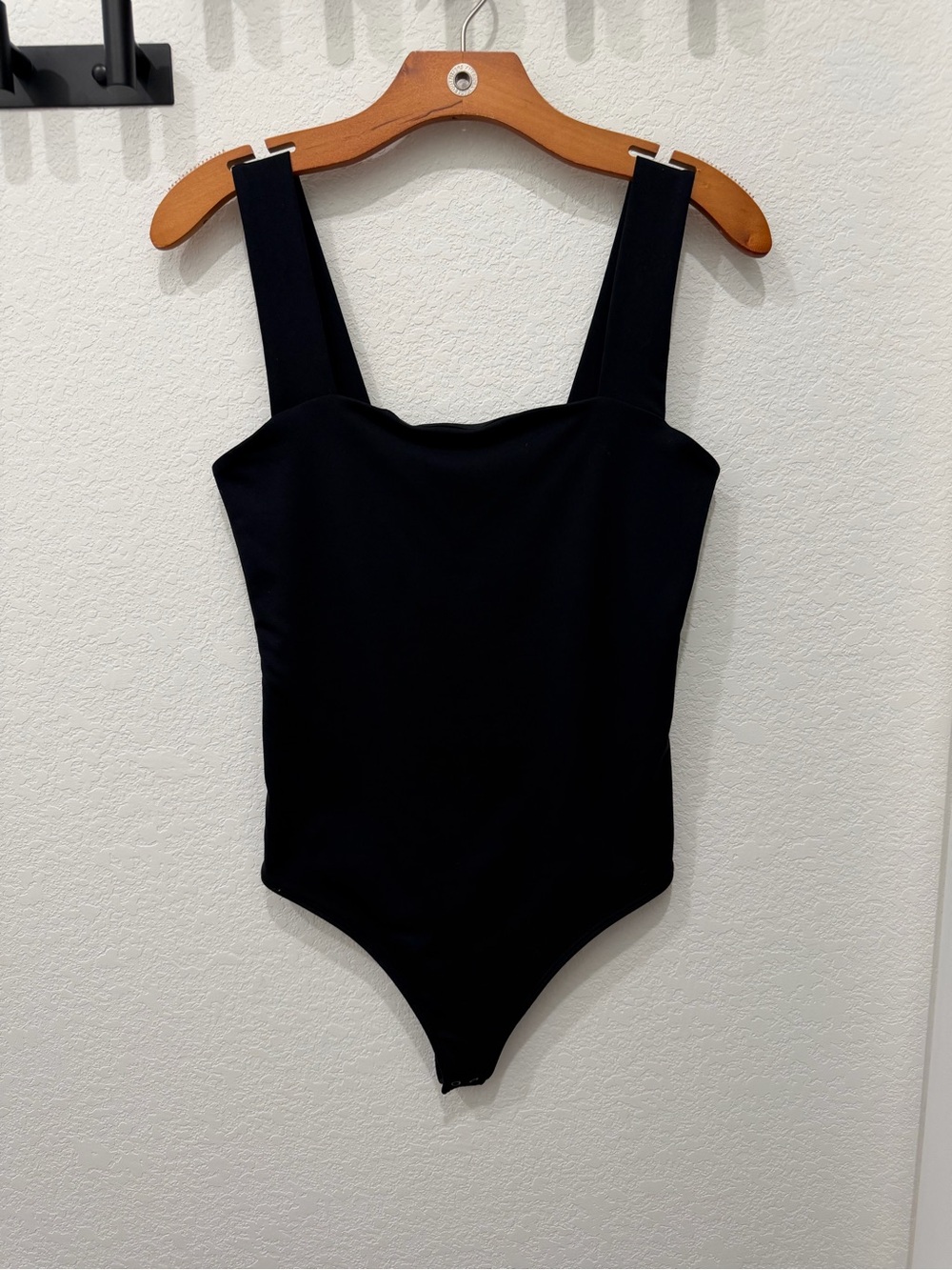 Abercrombie & Fitch Black Square Neck Tank Bodysuit